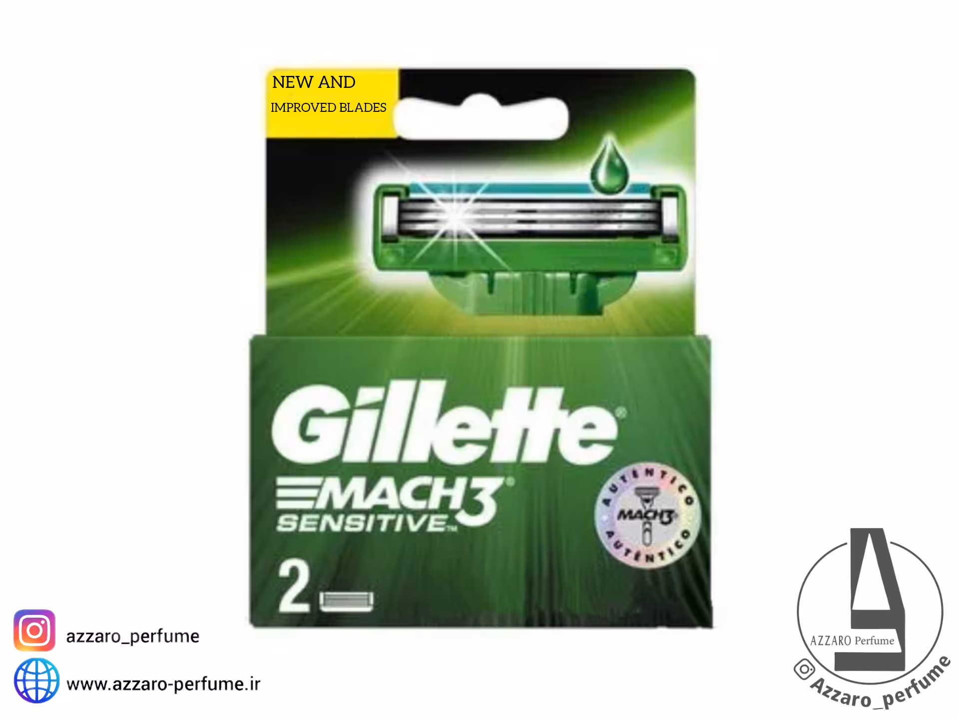 تیغ یدک ژیلت دو عددی مچتری توربو مدل SENSETIVE