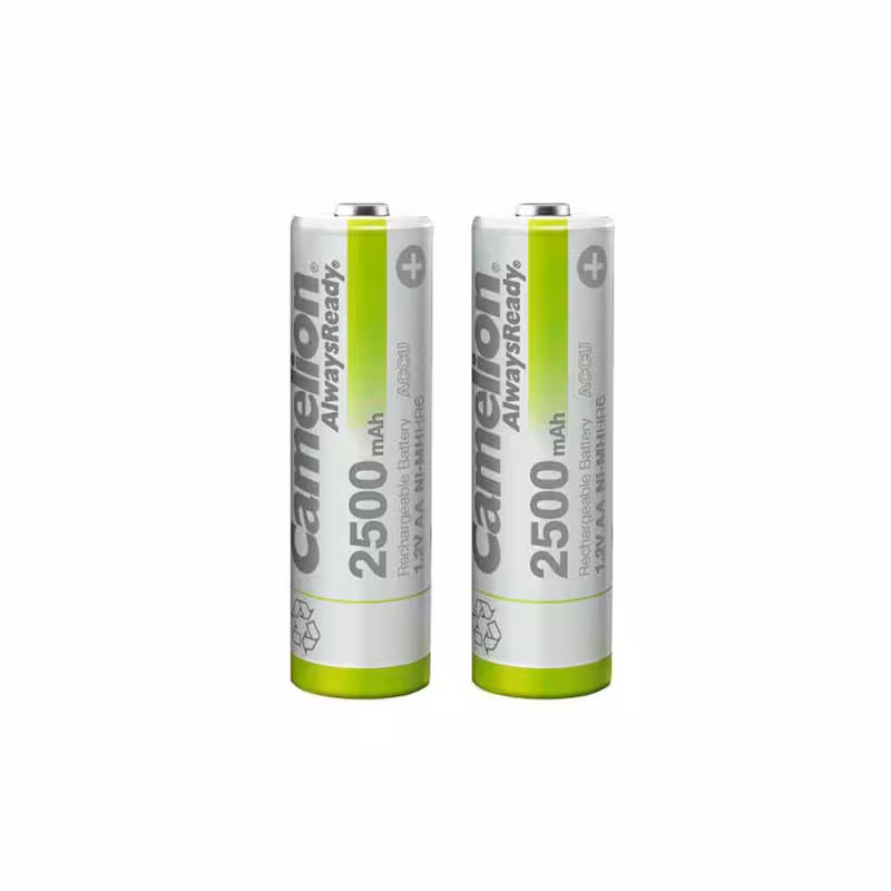 باتری 2 تایی قلمی شارژی کملیون Camelion AlwaysReady 2500mAh (پک ضعیف)