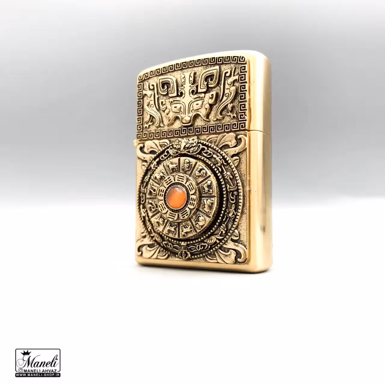 فندک بنزینی اسپینری طرح مایایی برند Chief | لوکس و لاکچری 14030714