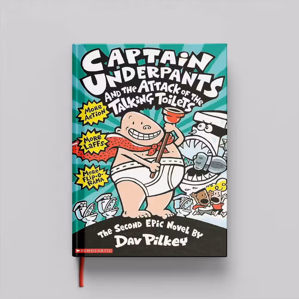 کتاب Captain Underpants and the Attack of the Talking Toilets 2 جلد سخت (HARDCOVER)