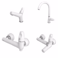 ست شیرالات شیبه مدل ماهور سفید کروم (ارسال رایگان)