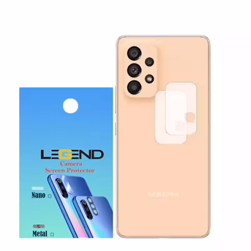 محافظ لنز دوربین لجند مدل نانو گلس مناسب برای سامسونگ Galaxy A53 5G بسته 2 عددی