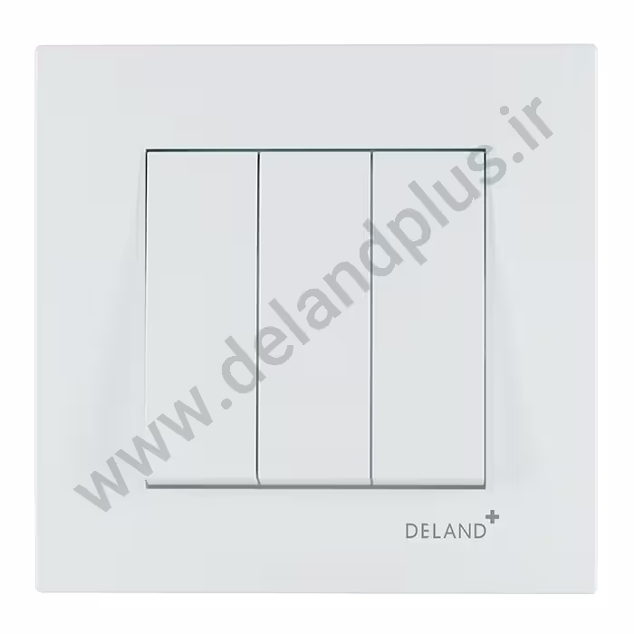 کلید سه پل مدل آساپلاس سفید