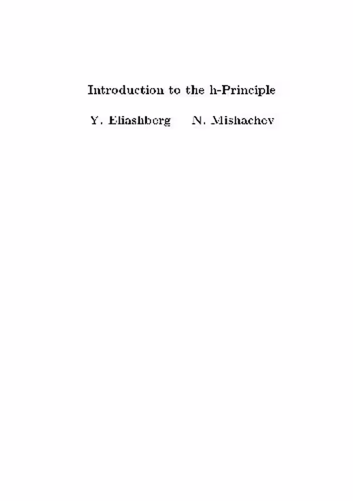 خرید و دانلود نسخه کامل کتاب Introduction to the h-Principle