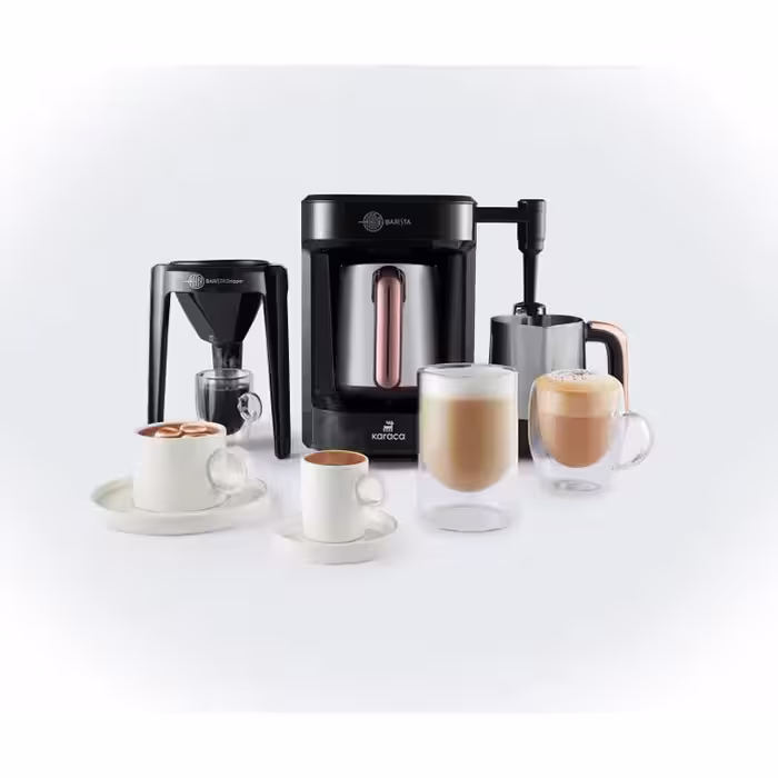 قهوه ساز پنج کاره کاراجا Hatır Barista Steel رزگلد