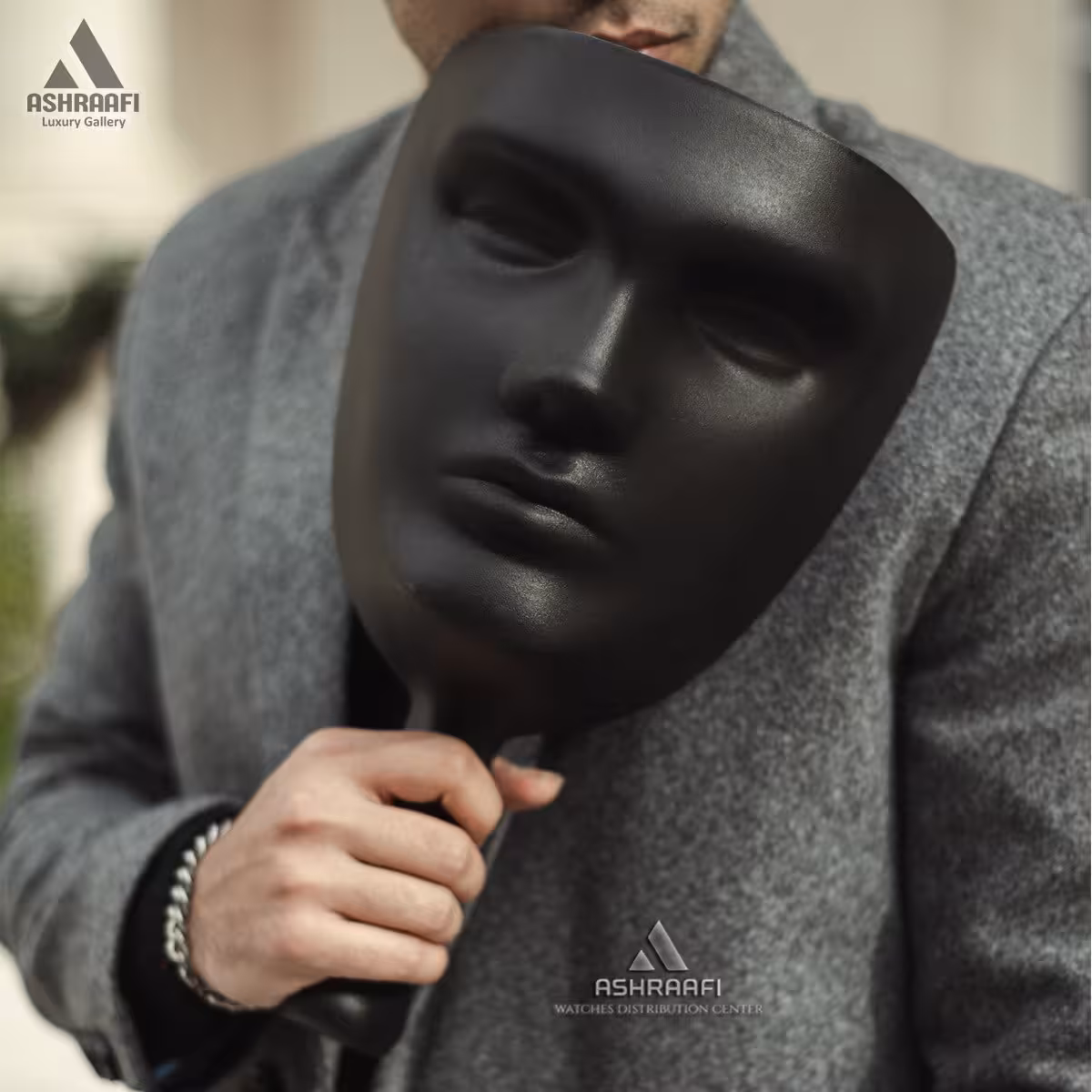 ماسک مافیا صورتک مشکی 12 عددی با کیف مخصوص