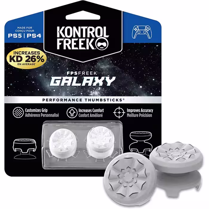 خرید روکش آنالوگ KontrolFreek مخصوص PS5 و PS4 - طرح Galaxy رنگ سفید