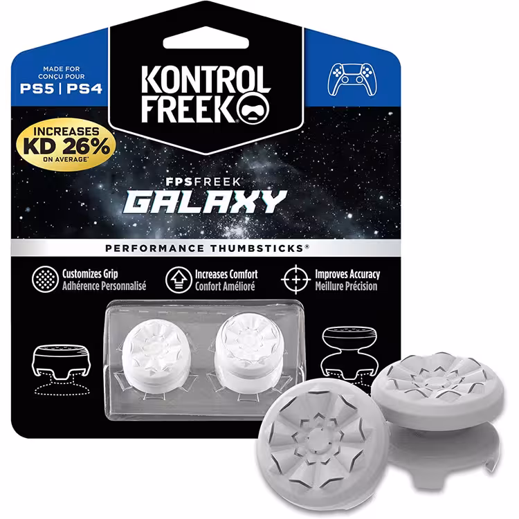 خرید روکش آنالوگ KontrolFreek مخصوص PS5 و PS4 - طرح Galaxy رنگ سفید