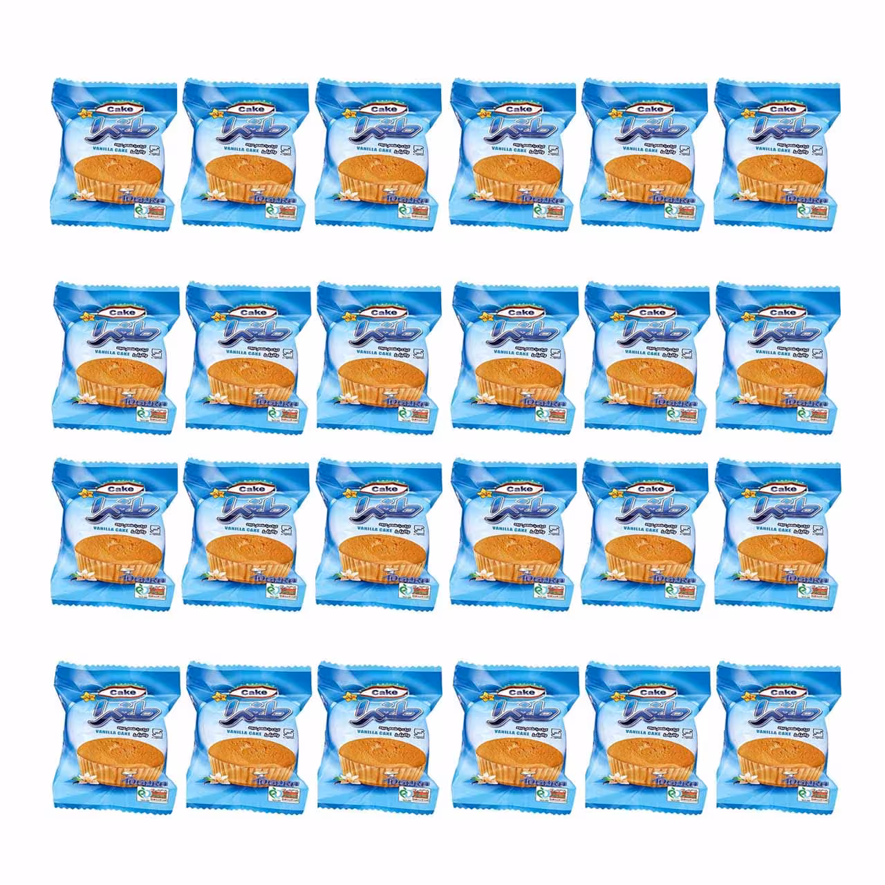 کیک وانیلی طغرا 40 گرمی بسته 40 عددی