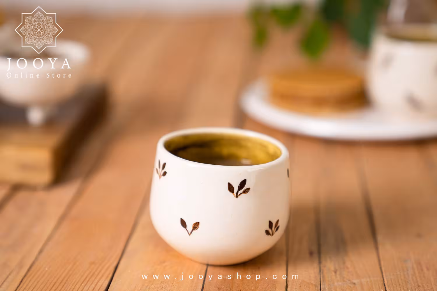 ماگ قهوه طرح برگ