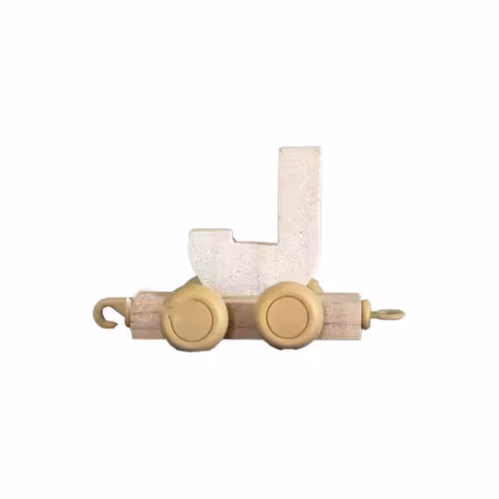 قطار چوبی طرح حروف انگلیسی حرف J