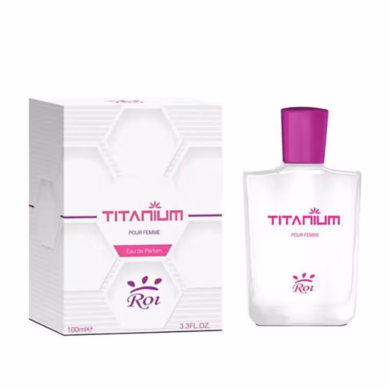 ادوپرفیوم زنانه برند Roi مدل titanium حجم 100 میلی لیتر