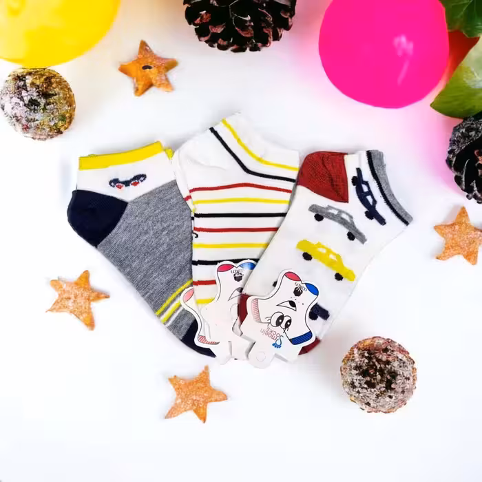 جوراب نیم ساق بچگانه ماشینی