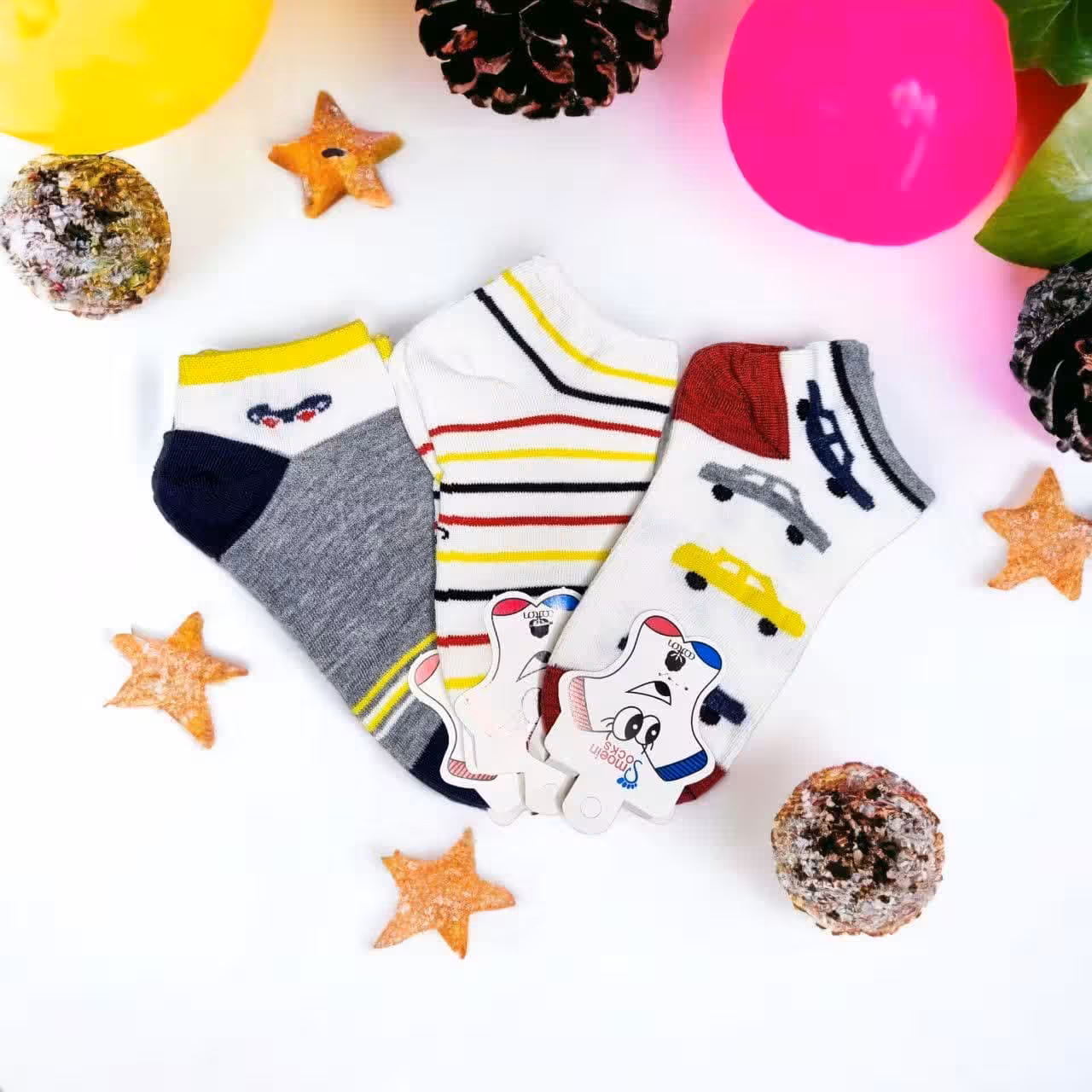 جوراب نیم ساق بچگانه ماشینی