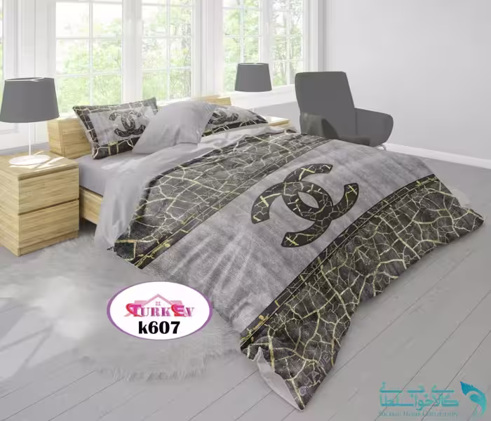 روتختی طرح CHANEL دونفره برند Turkev کد K607