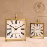 ثانیه سازان  ژینوس ساعت رومیزی طلایی کوچک  2034GOLD