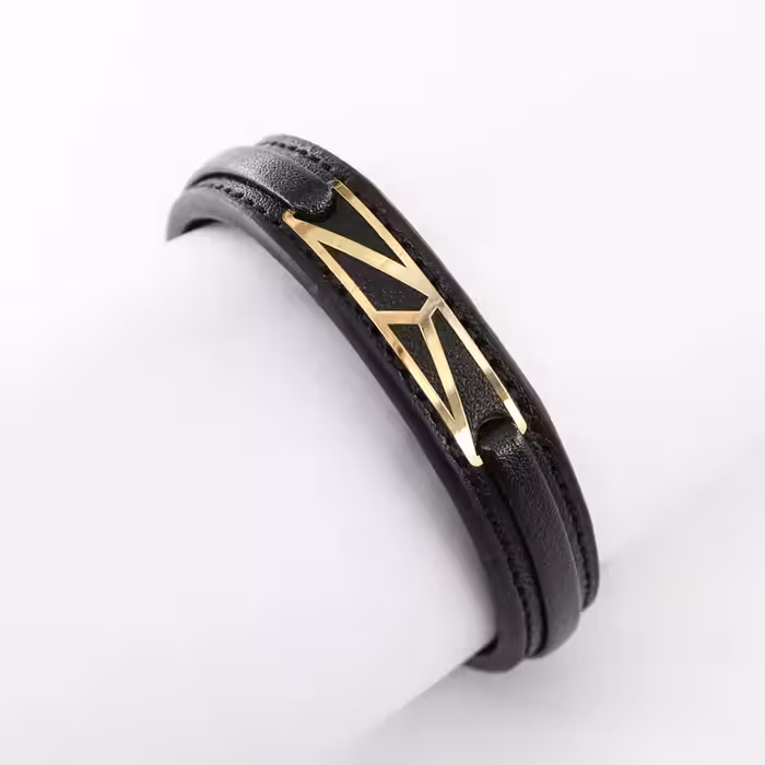 دستبند چرم طلا نیوکالکشن