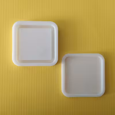 قالب رزین مدل آکواریومی طرح مربع مجموعه 2 عددی