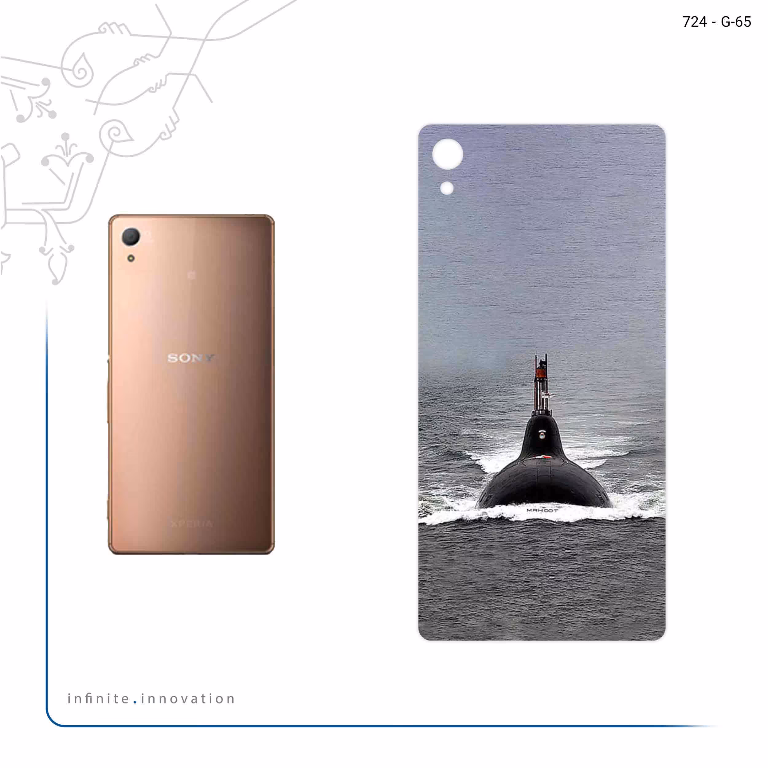 برچسب پوششی ماهوت مدل Submarine مناسب برای گوشی موبایل سونی Xperia Z3 Plus