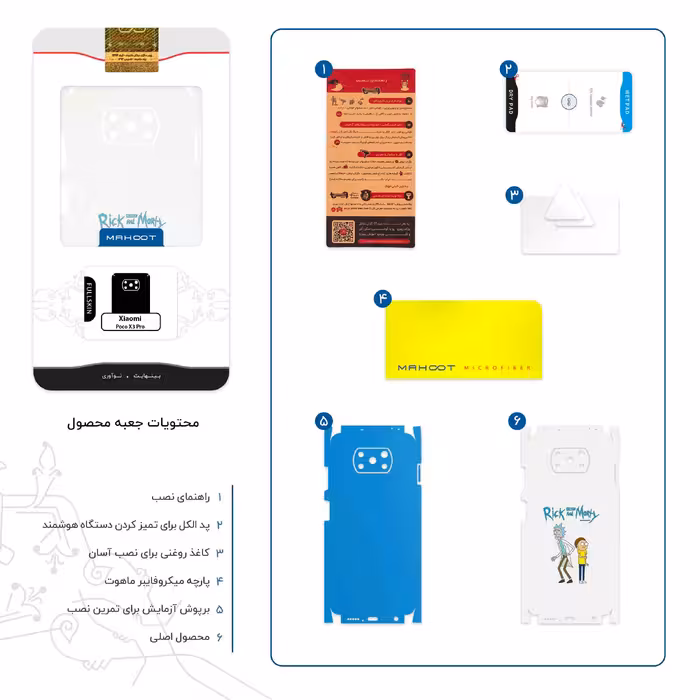 برچسب پوششی ماهوت مدل Rick and Morty-FullSkin مناسب برای گوشی موبایل شیائومی Poco X3 Pro