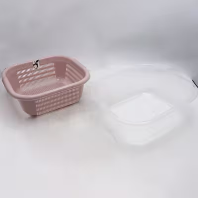 آبکش و لگن مدل بلوط کد YPK-T38-26x24CM بسته 2 عددی