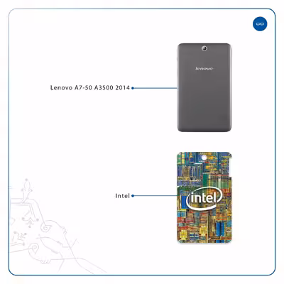 برچسب پوششی ماهوت مدل Intel Brand مناسب برای تبلت لنوو A7-50 A3500 2014