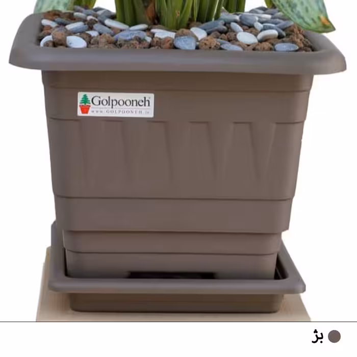 گلدان گلپونه مدل پلاستیکی مربع کد 118