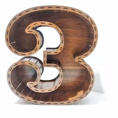 جعبه هدیه مدل عدد انگلیسی 3 کدb29