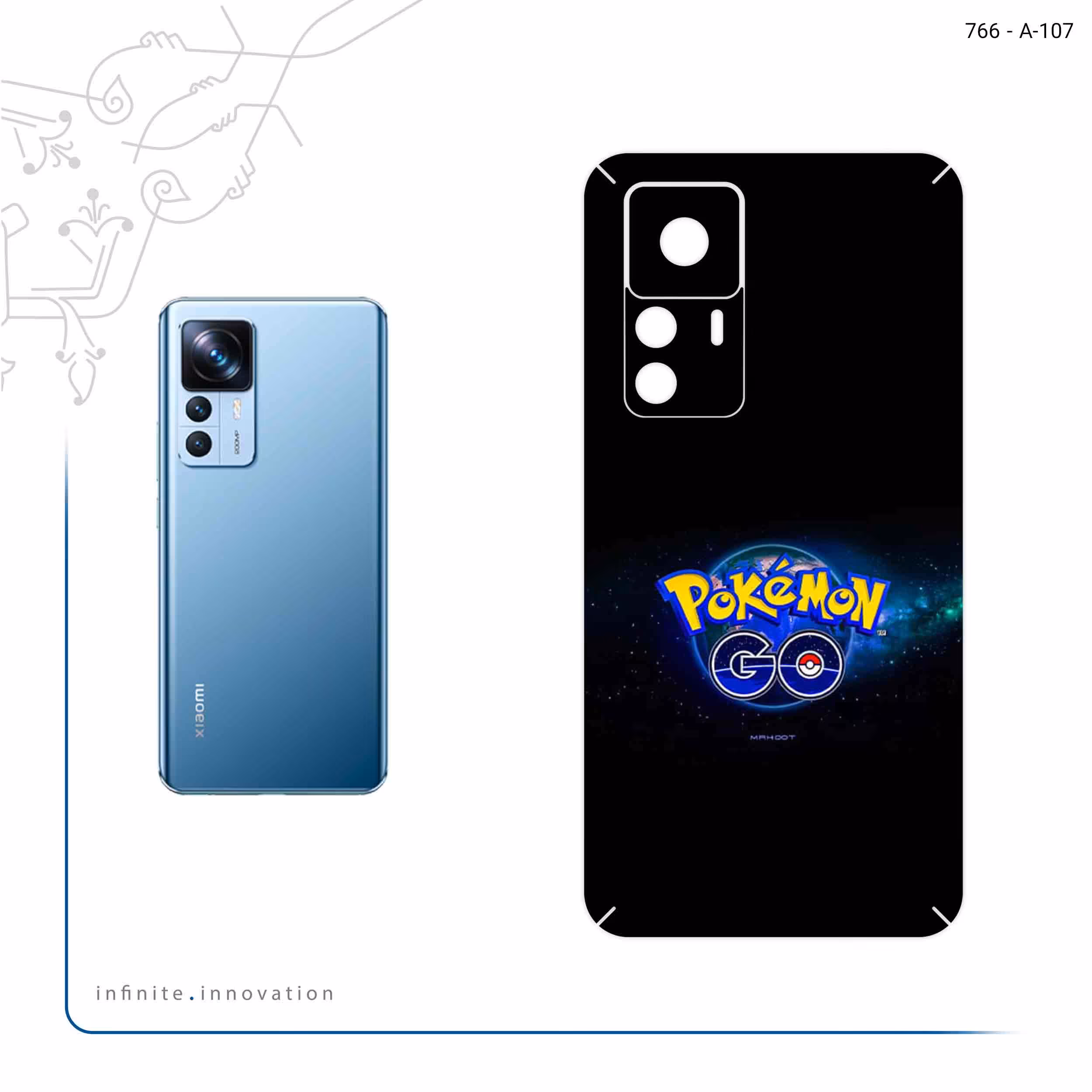 برچسب پوششی ماهوت مدل Pokemon Go Game Series مناسب برای گوشی موبایل شیائومی 12T Pro