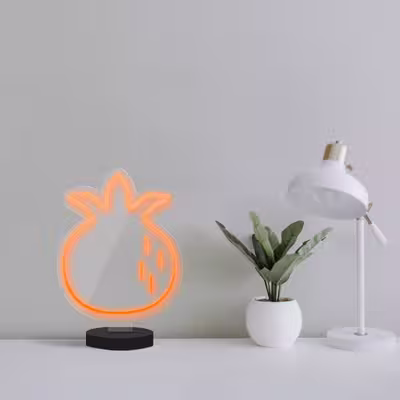 چراغ رومیزی مدل  ریموت دار POMEGRANATE-GL_ORG-GLASS