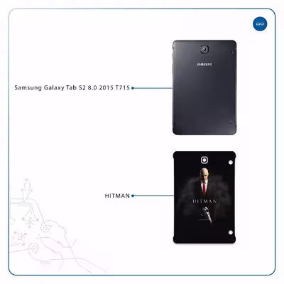 برچسب پوششی ماهوت مدل Hitman-Game مناسب برای تبلت سامسونگ Galaxy Tab S2 8.0 2015 T715