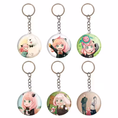 جاکلیدی خندالو مدل انیمه اسپای ایکس فمیلی کد 800A مجموعه 6 عددی