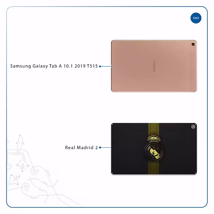برچسب پوششی ماهوت مدل Real-Madrid-2 مناسب برای تبلت سامسونگ Galaxy Tab A 10.1 2019 T515