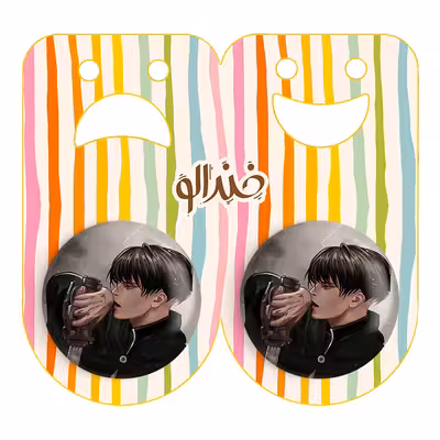 پیکسل خندالو مدل لیوای آکرمن انیمه اتک آن تایتان کد 10965 به همراه مگنت