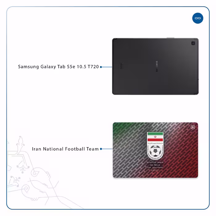 برچسب پوششی ماهوت مدل Iran-National-Football-Team مناسب برای تبلت سامسونگ Galaxy Tab S5e 10.5 2019 T720