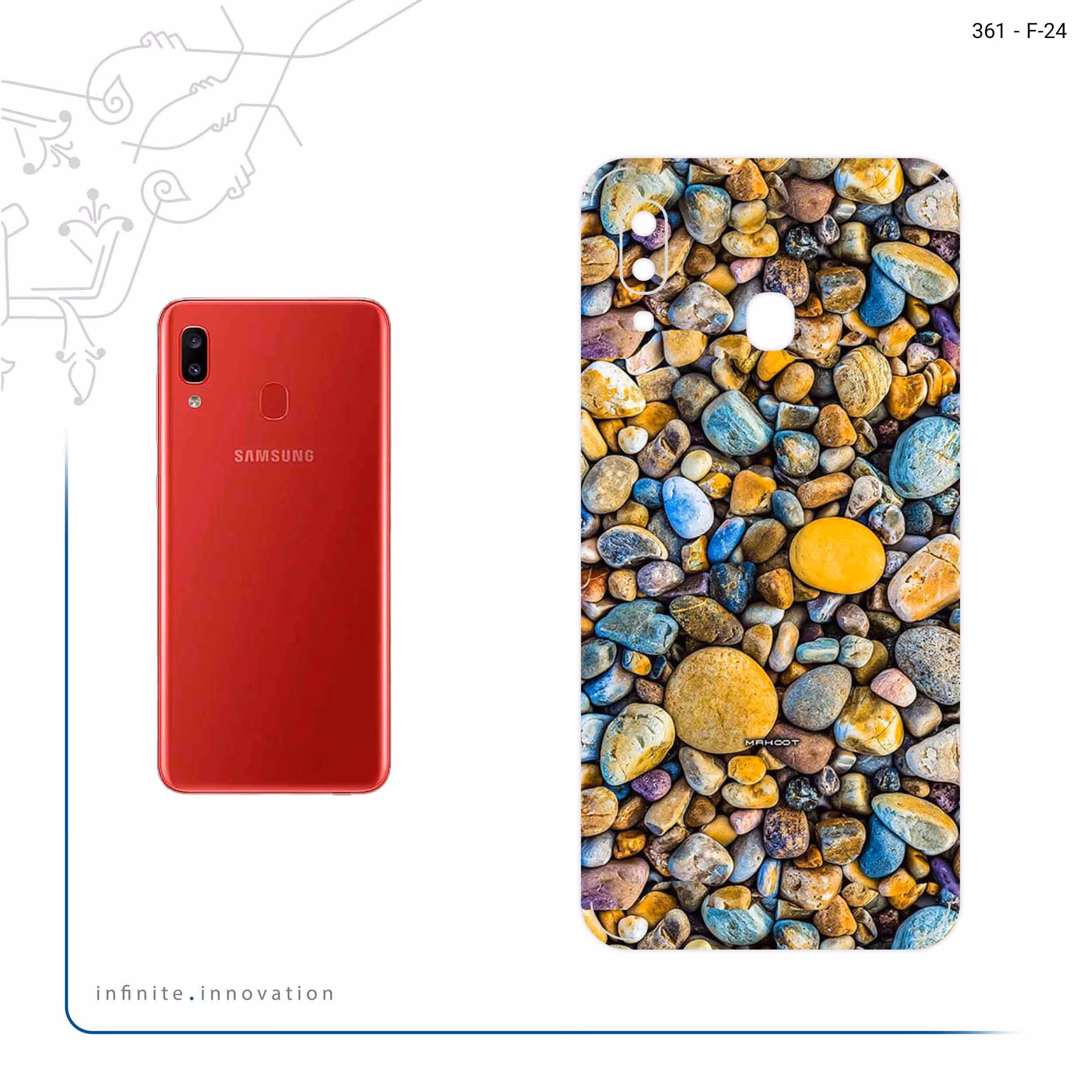 برچسب پوششی ماهوت مدل River rocks مناسب برای گوشی موبایل سامسونگ Galaxy A20