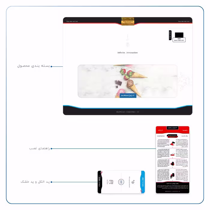 برچسب پوششی ماهوت مدل Funnel ice cream مناسب برای تبلت اپل iPad 9.7 (GEN 5) 2017 A1822