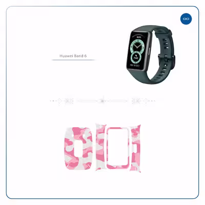 برچسب ماهوت طرح Army Pink مناسب برای ساعت هوشمند هوآوی band 6