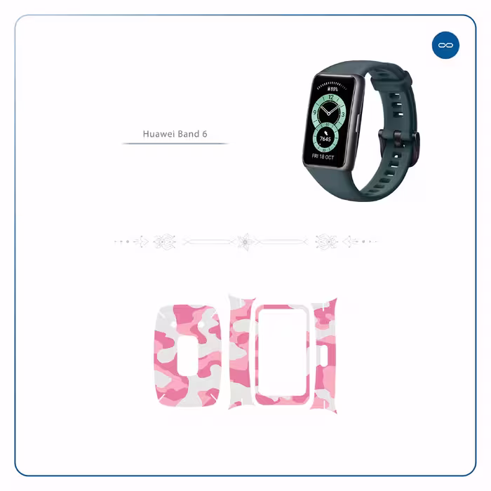 برچسب ماهوت طرح Army Pink مناسب برای ساعت هوشمند هوآوی band 6