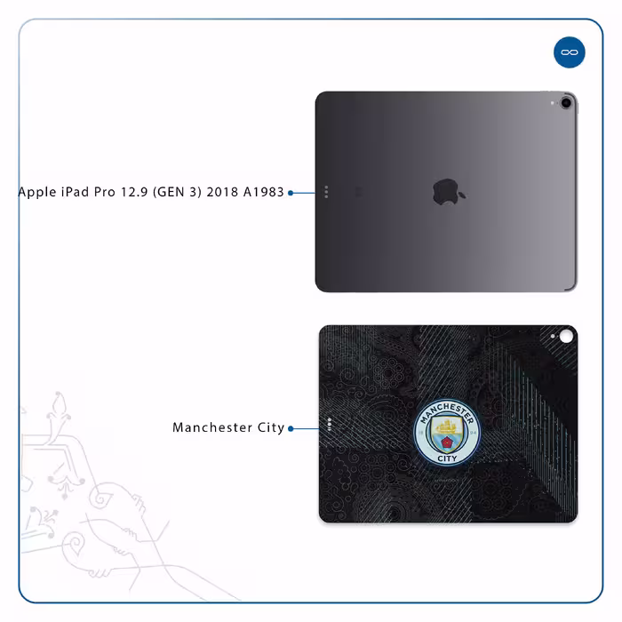 برچسب پوششی ماهوت مدل Manchester-City مناسب برای تبلت اپل iPad Pro 12.9 (GEN 3) 2018 A1983