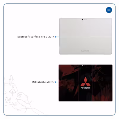 برچسب پوششی ماهوت مدل Mitsubishi Motor مناسب برای تبلت مایکروسافت Surface Pro 3 2014