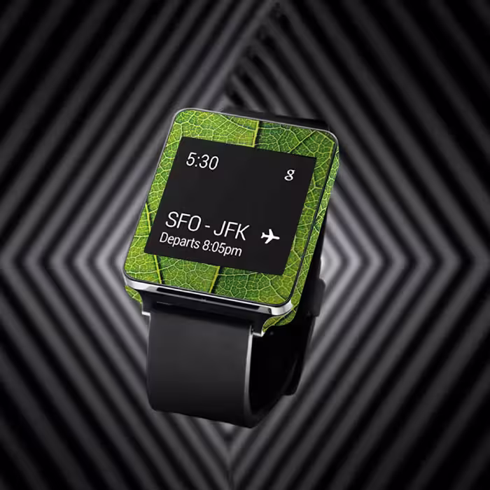 برچسب ماهوت طرح Leaf Texture مناسب برای ساعت هوشمند ال جی G Watch