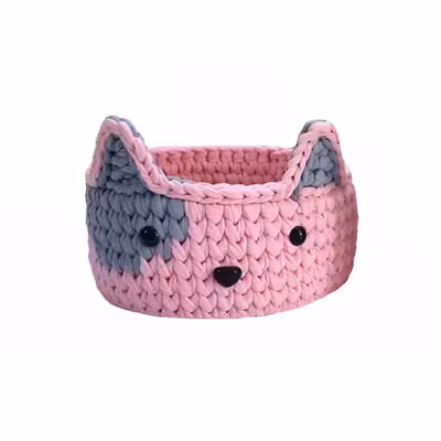  سبد قلاب بافی تریکو مدل روباه کد 42