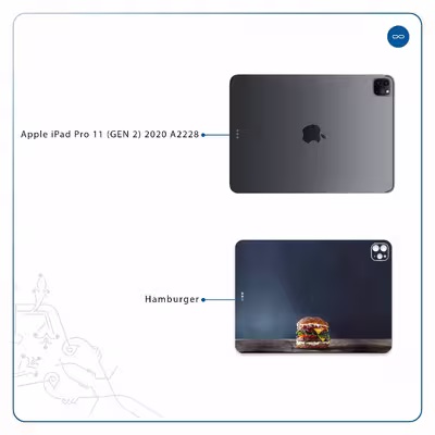 برچسب پوششی ماهوت مدل Hamburger مناسب برای تبلت اپل iPad Pro 11 (GEN 2) 2020 A2228