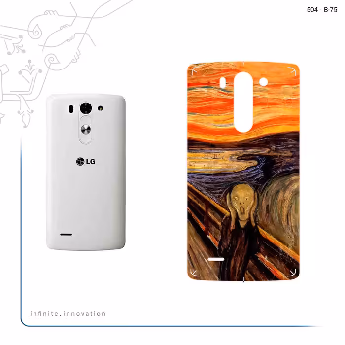 برچسب پوششی ماهوت مدل The Scream of Munch مناسب برای گوشی موبایل ال جی G3 Beat