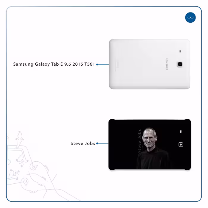 برچسب پوششی ماهوت مدل Steve Jobs مناسب برای تبلت سامسونگ Galaxy Tab E 9.6 2015 T561