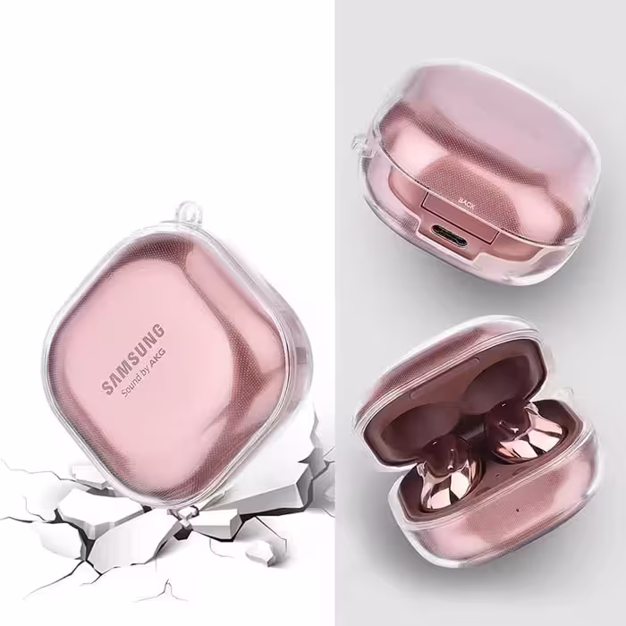 کاور مدل transparent مناسب برای هندزفری بلوتوثی سامسونگ Galaxy buds2/buds pro/buds live