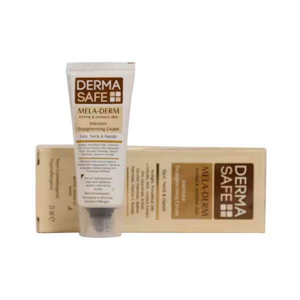 کرم روشن کننده درماسیف مناسب پوست های معمولی و حساس Derma Safe Mela Derm Intensive Depigmenting Cream