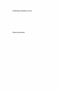 خرید و دانلود نسخه کامل کتاب Quasar Astronomy (Cambridge Astrophysics)