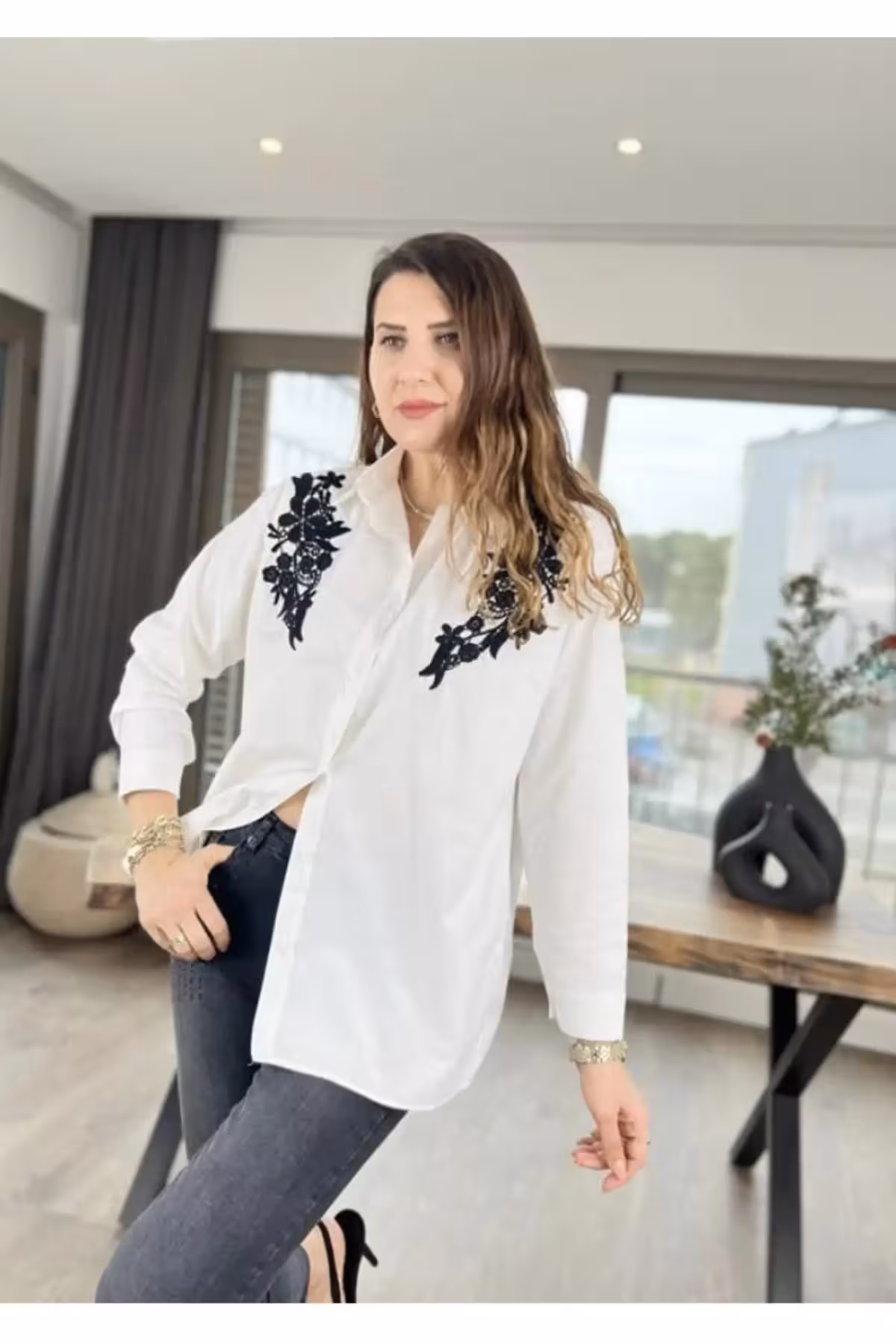 تونیک زنانه گلدار اورسایز BB-dk90X01 - 1395